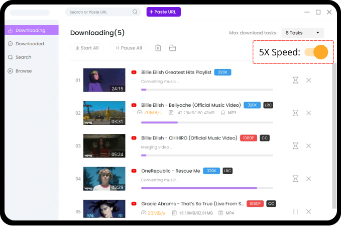 5X Download Speed